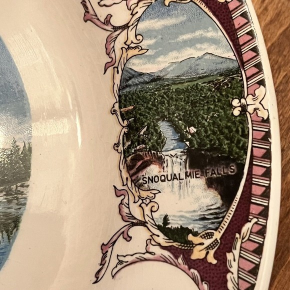 VTG Magnificient Washington Mount Rainier Collector Plate 9" Made in Japan - Picture 6 of 12